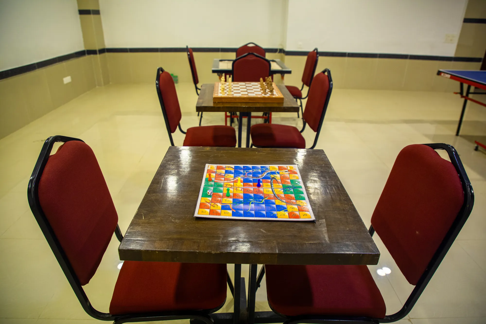 Board game laid out on a table