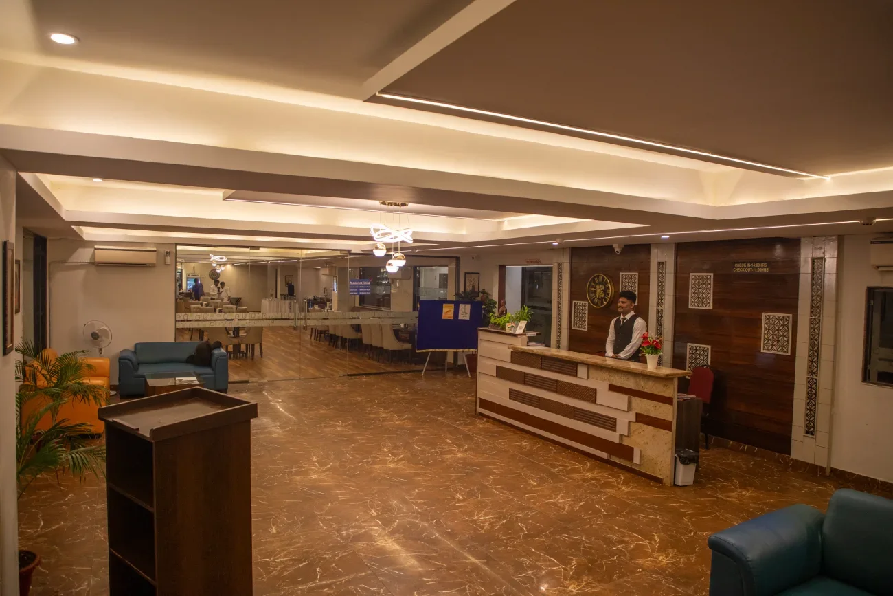 Lobby and reception desk